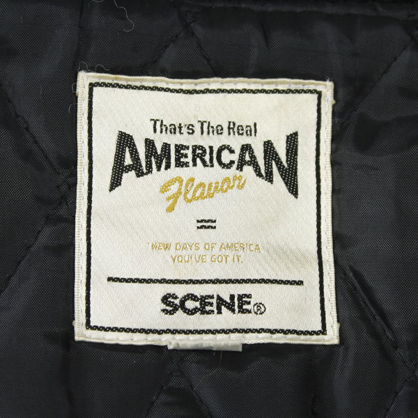廃盤希少!美品 SCENE シーン VAN ヴァンヂャケット 豪華レタード刺繍 ワッペン 袖革スタジャン L - 画像 (7)